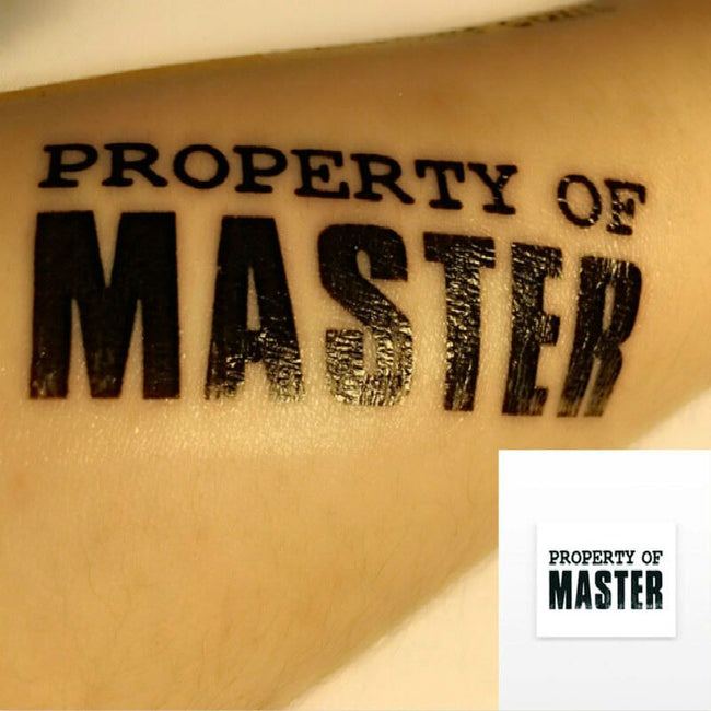 Temporary waterproof tattoos for BDSM slaves "Property of Master"