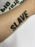 Temporary waterproof tattoos for BDSM slaves "Slave"