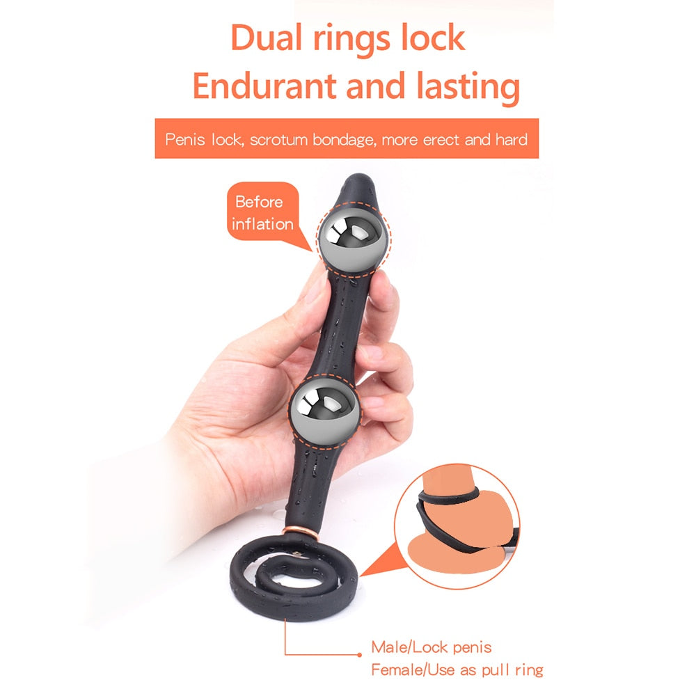 Inflatable anal plugs for prostate massage & prostate milking