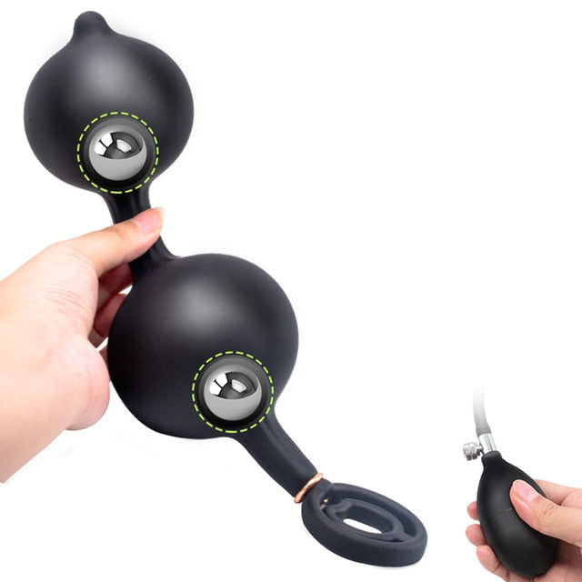 Inflatable anal plugs for prostate massage & prostate milking