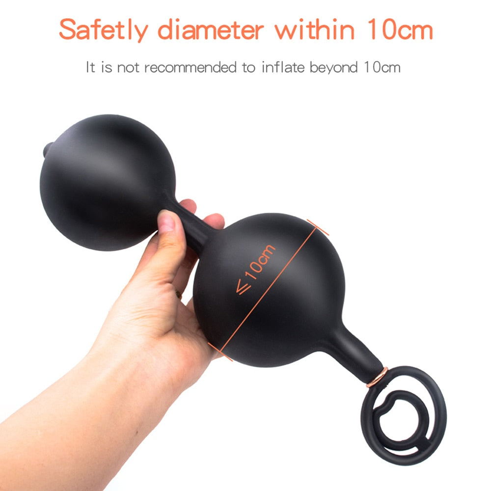 Inflatable anal plugs for prostate massage & prostate milking