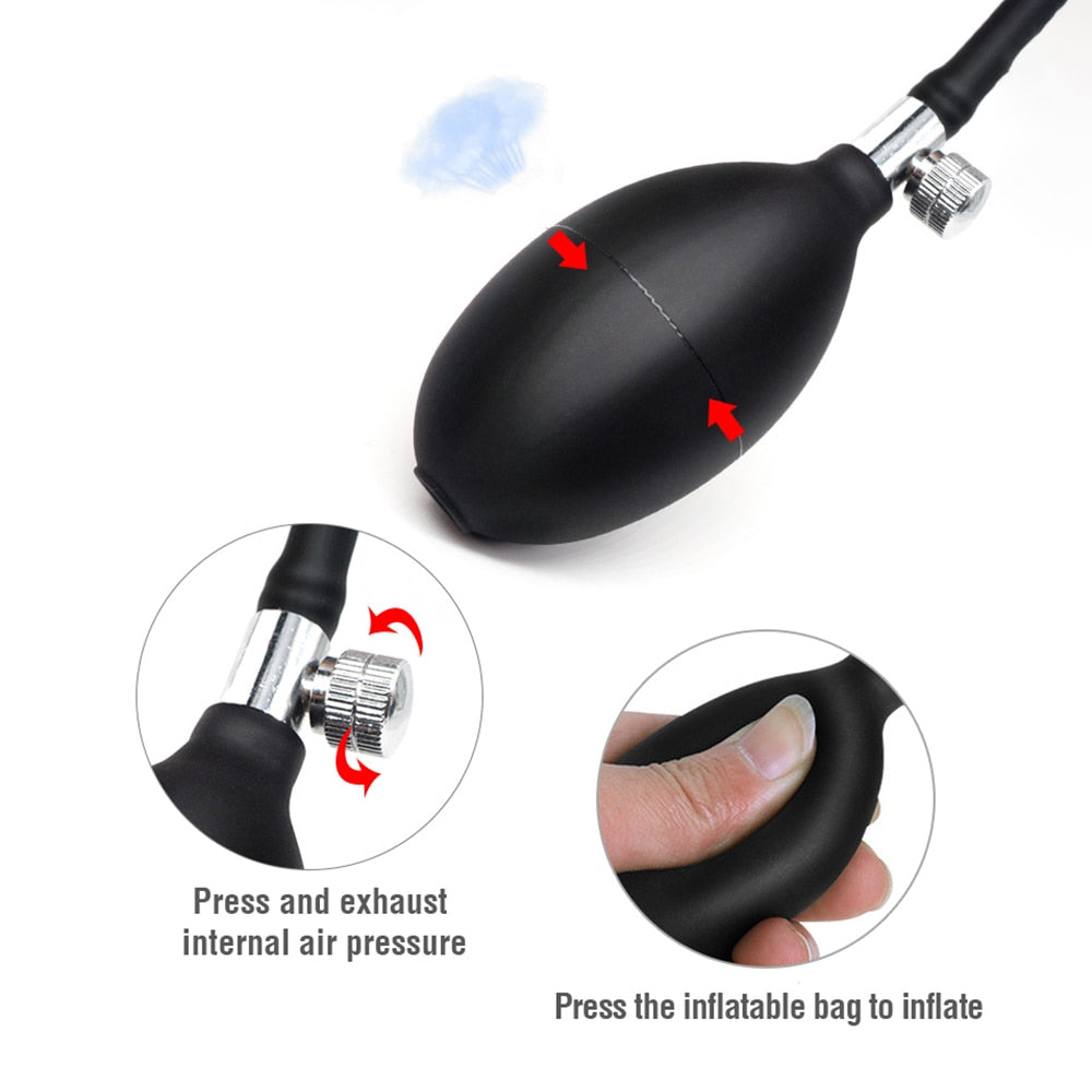 Inflatable anal plugs for prostate massage & prostate milking