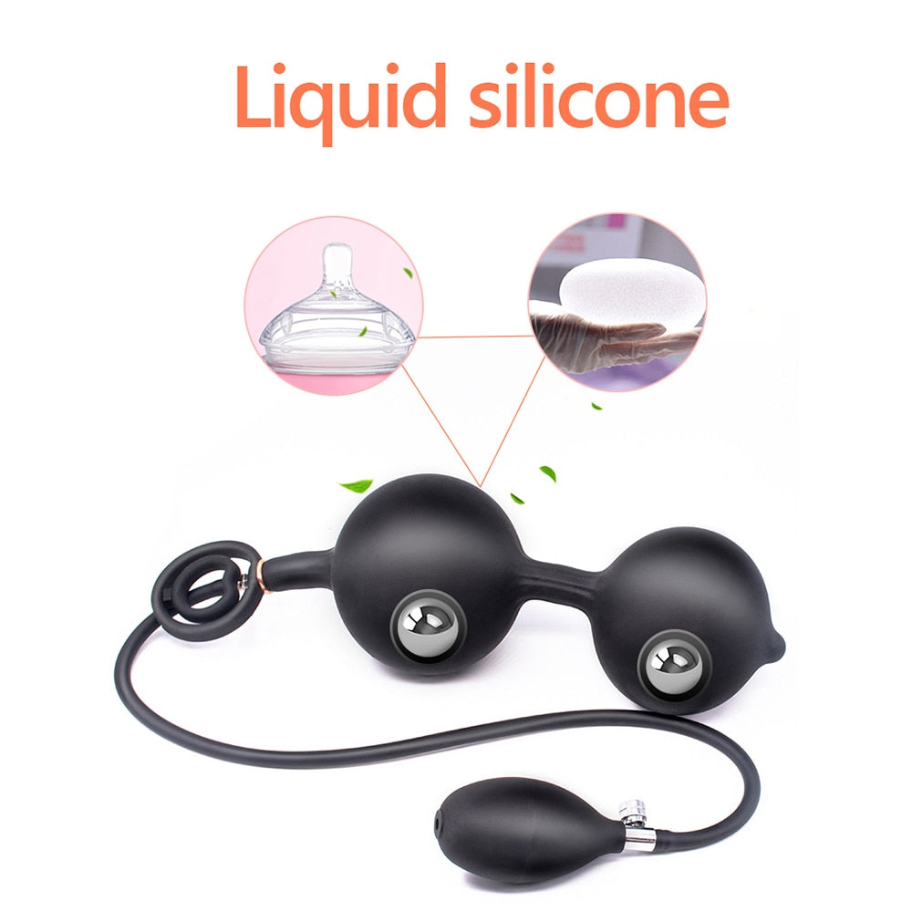 Inflatable anal plugs for prostate massage & prostate milking