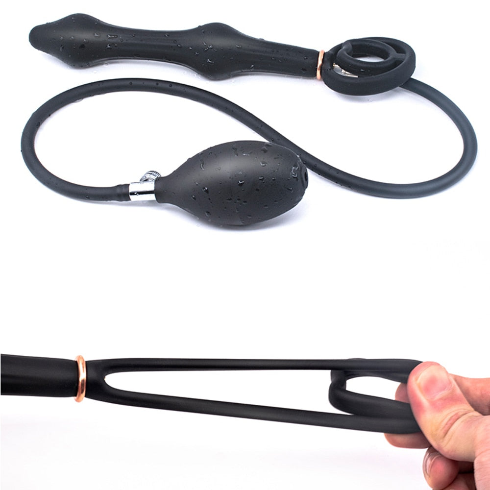 Inflatable anal plugs for prostate massage & prostate milking