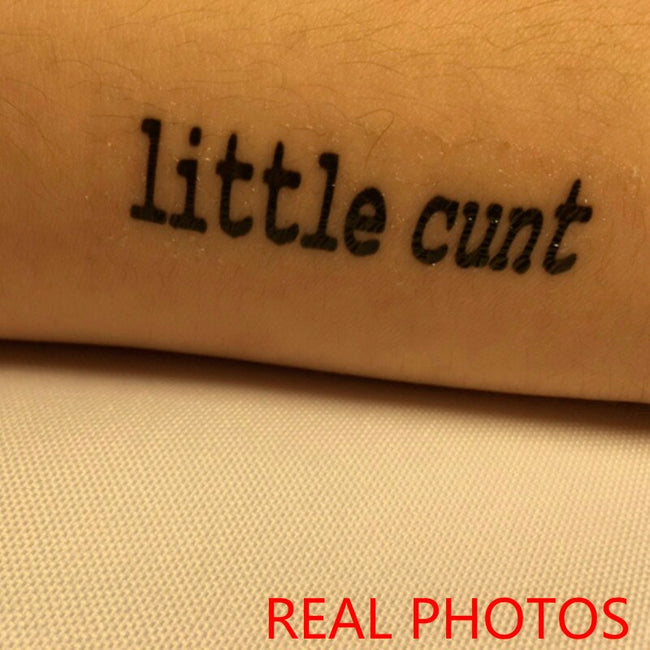 Temporary waterproof tattoos for BDSM slaves "Little Cunt"