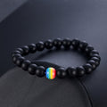 Bracelet LGBT Pride Unisex beaded bracelet Onyx black or Marble white
