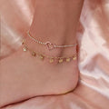 Anklet - Gold Heart with Rhinestones 3 options