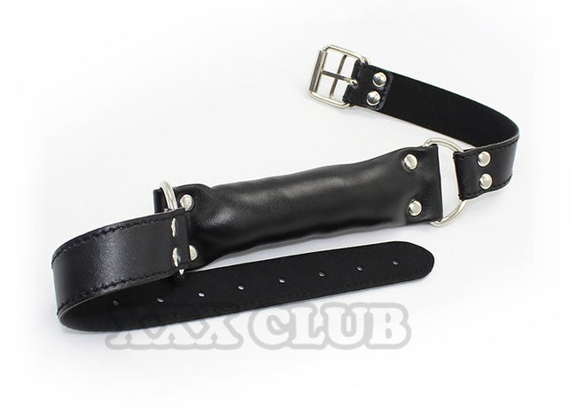 Soft leather pillow bridle gag for Pony Play & BDSM Pink or Black