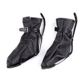 Soft Leather padded bootie socks for Women. Ankle length with zip & buckle adjustment