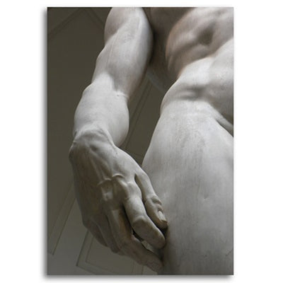 Michelangelo sculpture sections represented beautifully in print