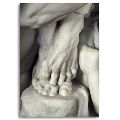 Michelangelo sculpture sections represented beautifully in print