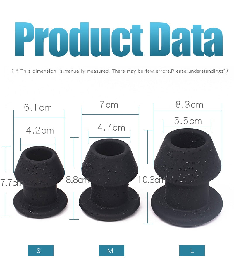 HUGE Hollow Anal Plugs for Anal Play in 3 Sizes