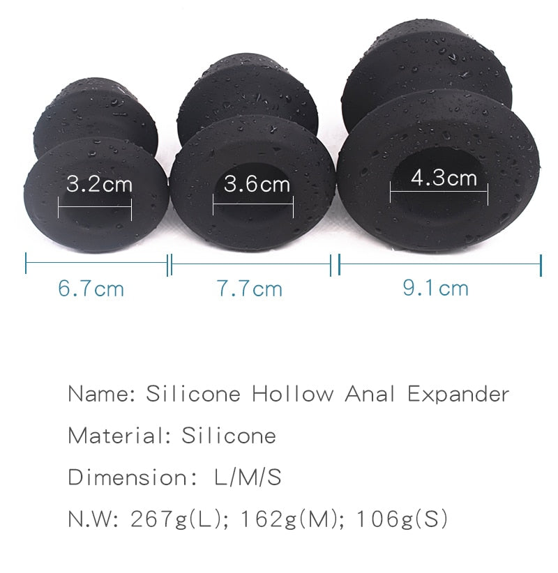 HUGE Hollow Anal Plugs for Anal Play in 3 Sizes