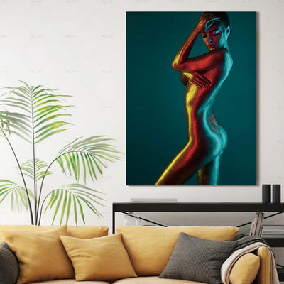 Sultry Latina. Portrait printed to canvas 5 in a series of 5