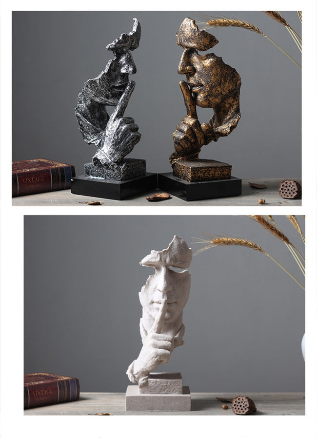 Shhh... Resin statues for desktop, dresser or living room