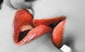 Soft Kiss. Studio photography printed on canvas