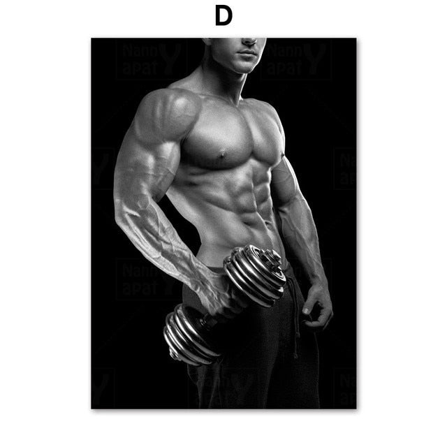 Sexy fitness photography printed on canvas. Choose from 5 images.