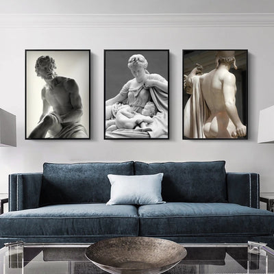 Stunning sculpture imagery on canvas, 5 images in a generous range of sizes.
