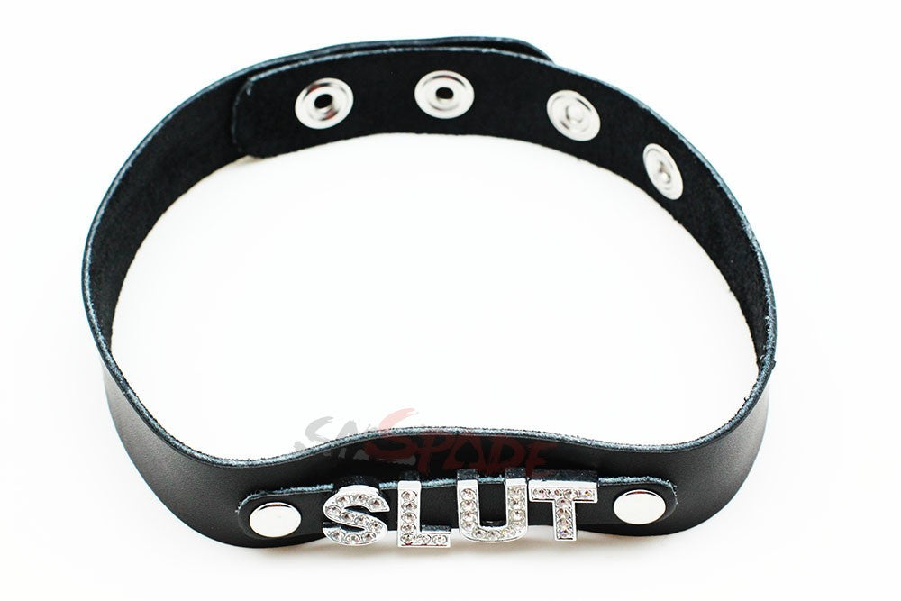 Name collar for subs Bitch, Slut or Slave.