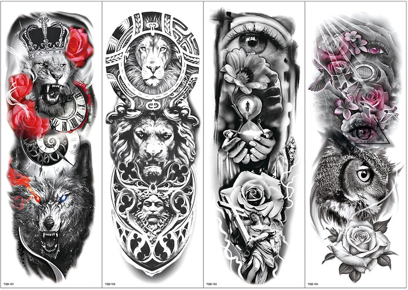 Temporary tattoos Women or Men LARGE assorted selection No. 3
