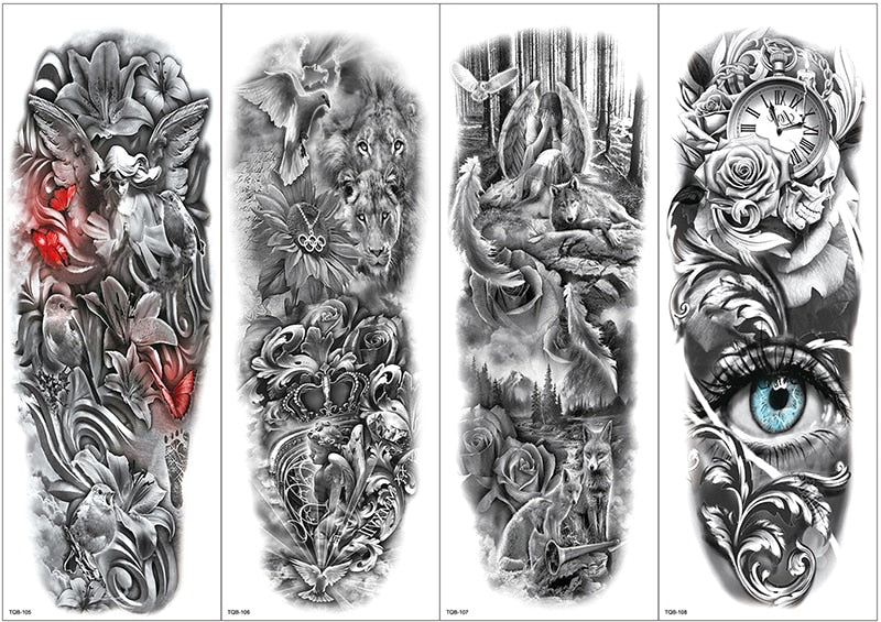 Temporary tattoos Women or Men LARGE assorted selection No. 3