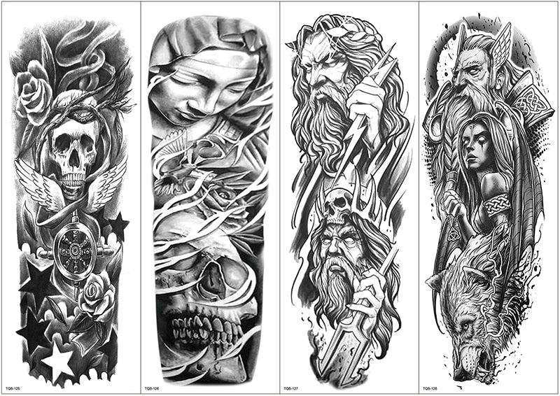 Temporary tattoos Women or Men LARGE assorted selection No. 3