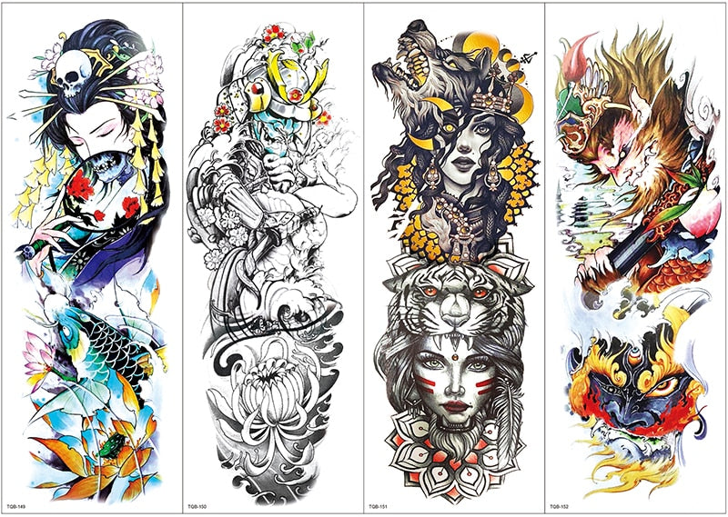 Temporary tattoos Women or Men LARGE assorted selection No. 3