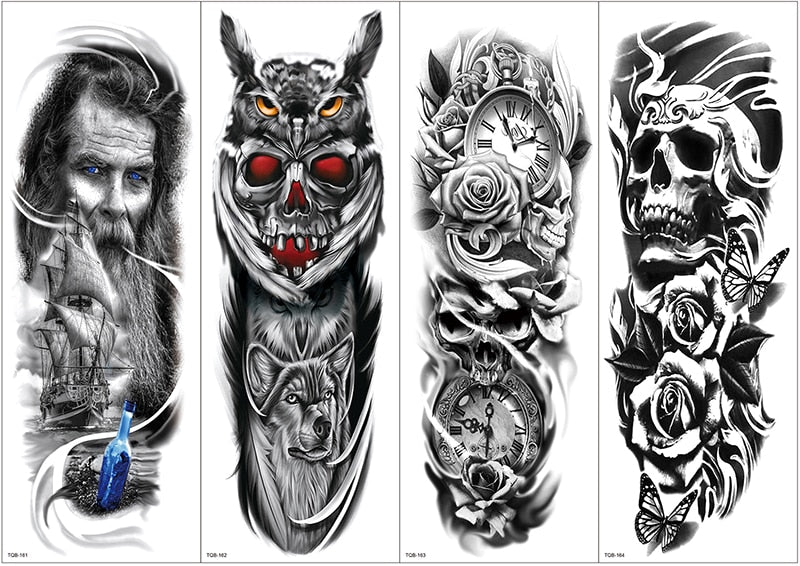 Temporary tattoos Women or Men LARGE assorted selection No. 3