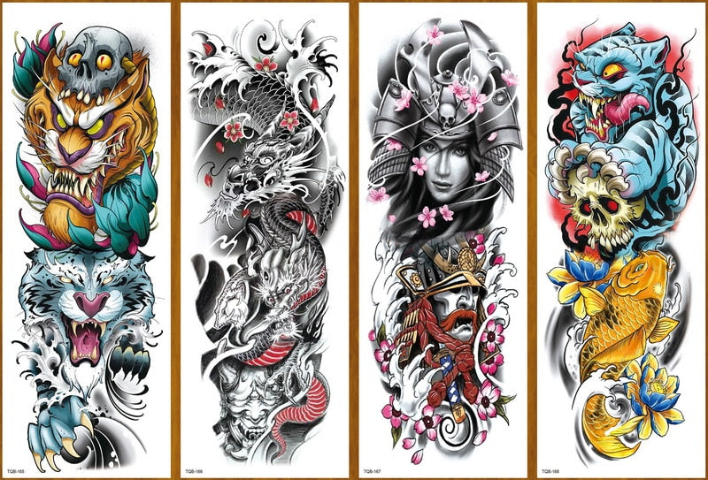 Temporary tattoos Women or Men LARGE assorted selection No. 3
