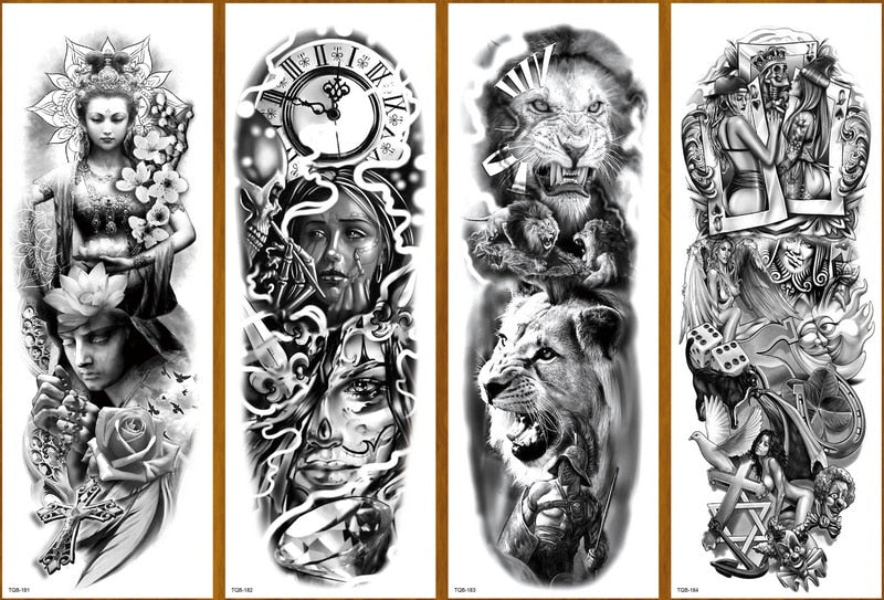 Temporary tattoos Women or Men LARGE assorted selection No. 3