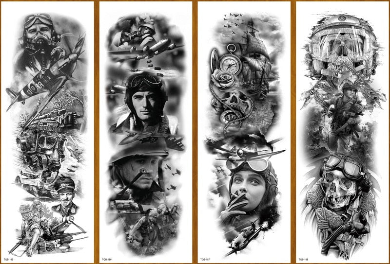 Temporary tattoos Women or Men LARGE assorted selection No. 3