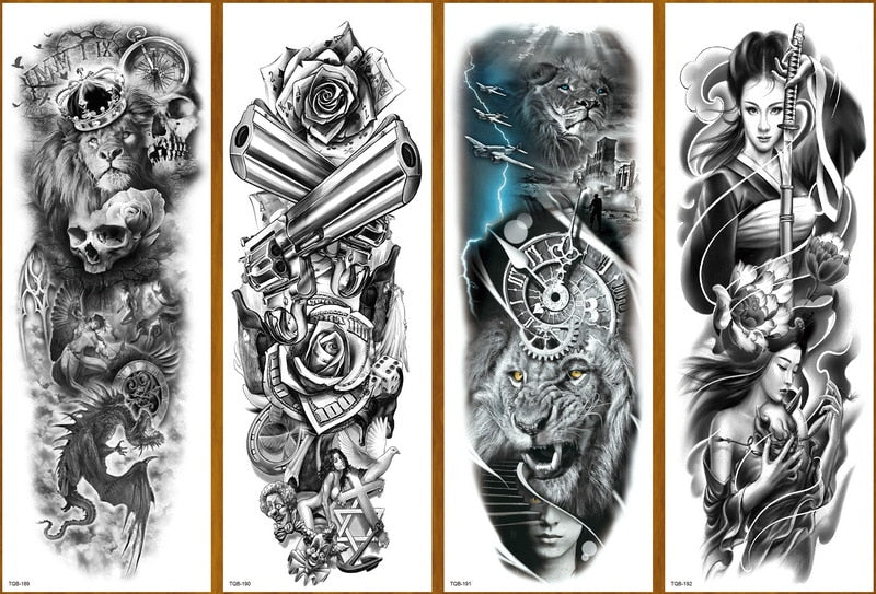 Temporary tattoos Women or Men LARGE assorted selection No. 3
