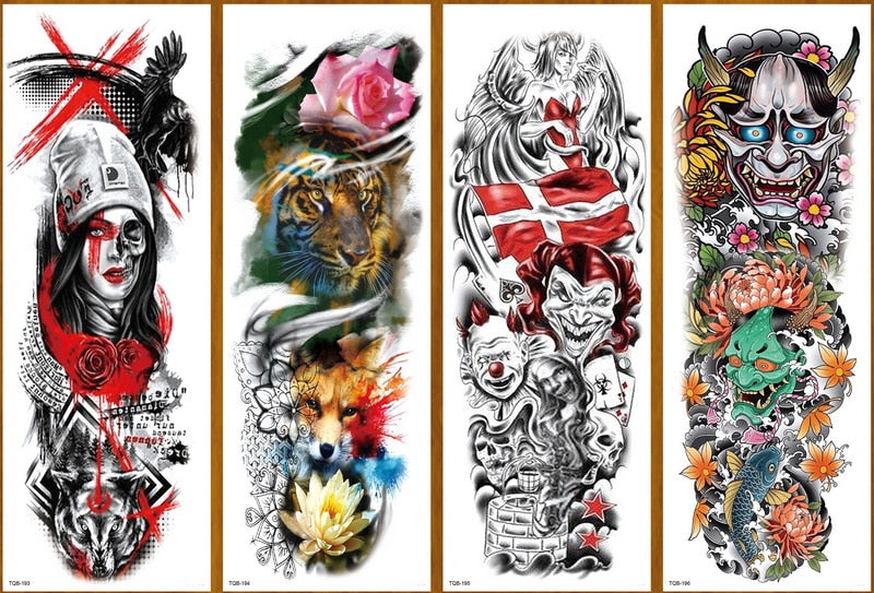 Temporary tattoos Women or Men LARGE assorted selection No. 3