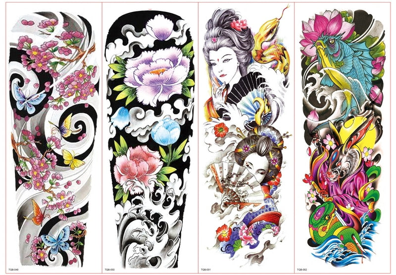 Temporary tattoos Women or Men LARGE assorted selection No. 2