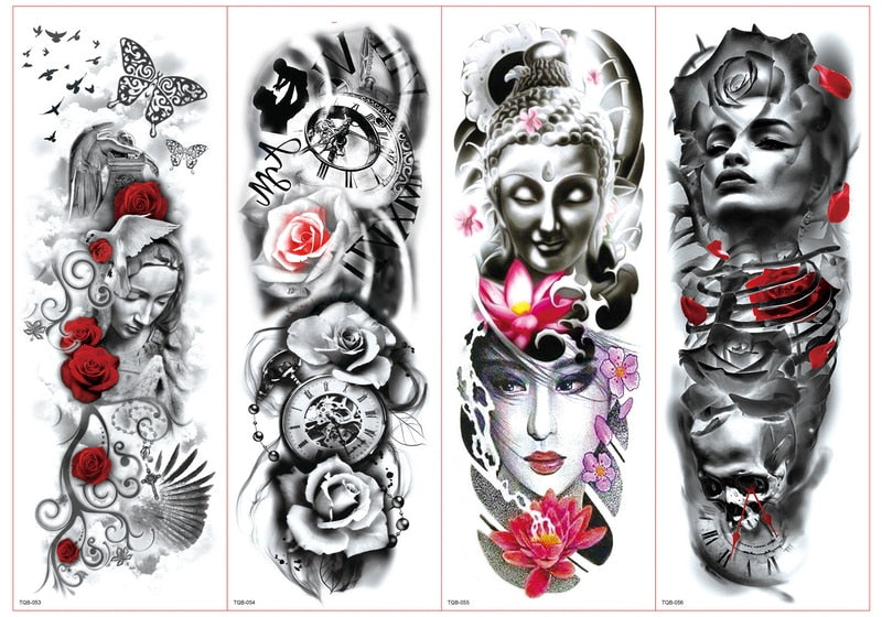 Temporary tattoos Women or Men LARGE assorted selection No. 2