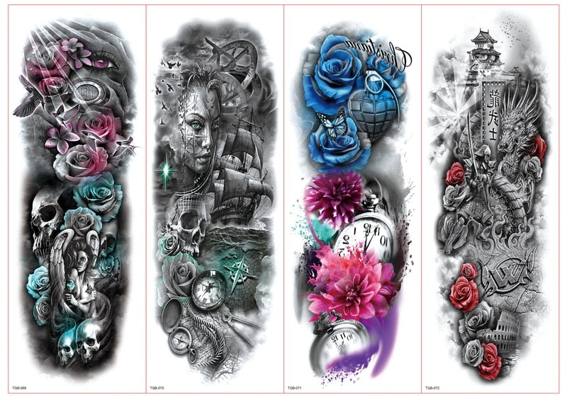 Temporary tattoos Women or Men LARGE assorted selection No. 2