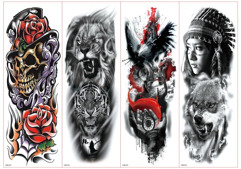 Temporary tattoos Women or Men LARGE assorted selection No. 2