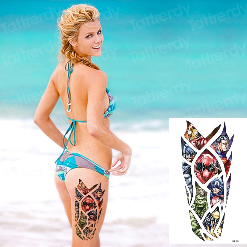 Temporary tattoos Women or Men LARGE assorted selection No. 1