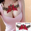 Temporary Chest, Back & Rear panty line tattoos for women assorted selection No. 1