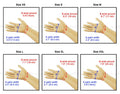 Latex fisting gloves. Mid wrist length. Range of sizes