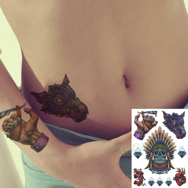 Temporary tattoos Women or Men MEDIUM assorted selection No. 1