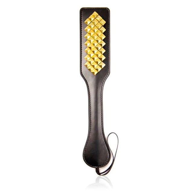 Studded leather bound paddle