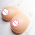 Shoulder strap silicone breasts one-piece B cup.
