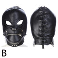 PU Leather Hood for BDSM Style B