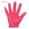 Fingering glove. Wearable dildo fingers 3 colours.
