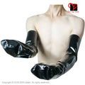 Latex fisting gloves. Arm length. Range of sizes