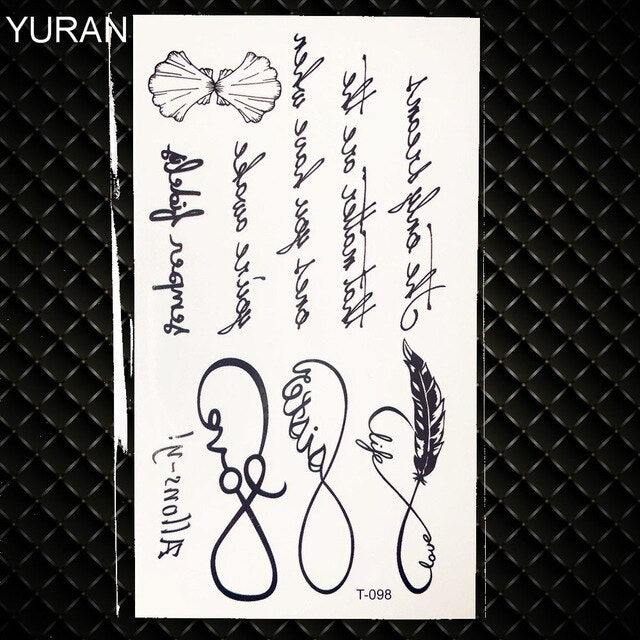 Temporary tattoos Women or Men SMALL assorted selection No. 2