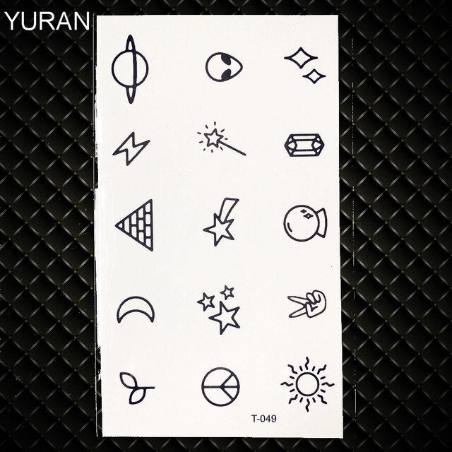 Temporary tattoos Women or Men SMALL assorted selection No. 2