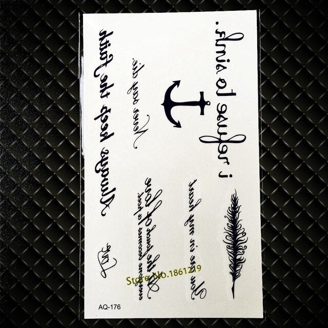 Temporary tattoos Women or Men SMALL assorted selection No. 2