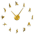 Pole Dance Girls Wall Clock self adhesive arms and figures